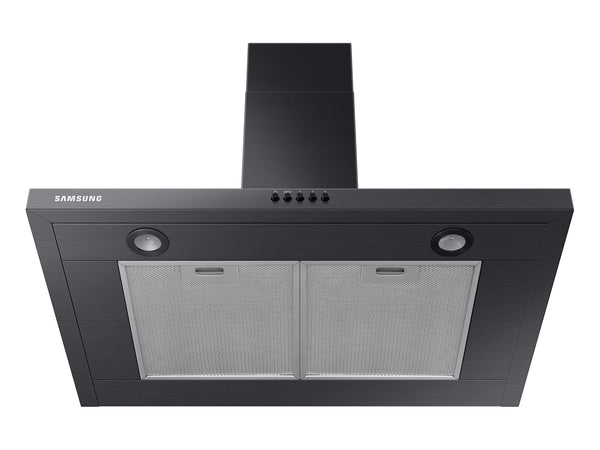 30" Wall Mount Hood in Black Stainless Steel