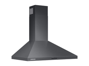 30" Wall Mount Hood in Black Stainless Steel