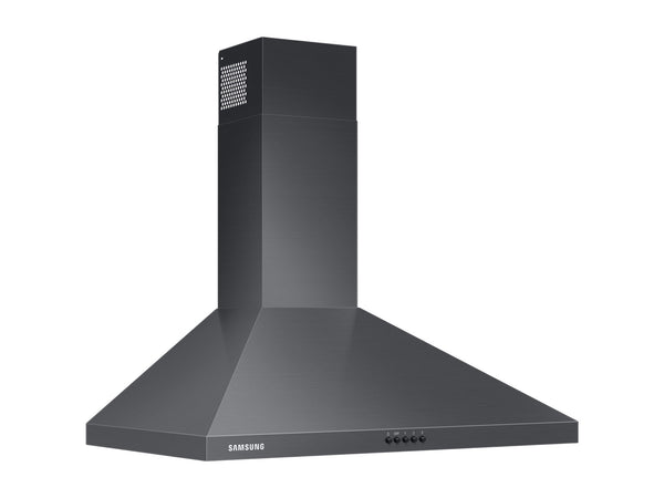 30" Wall Mount Hood in Black Stainless Steel