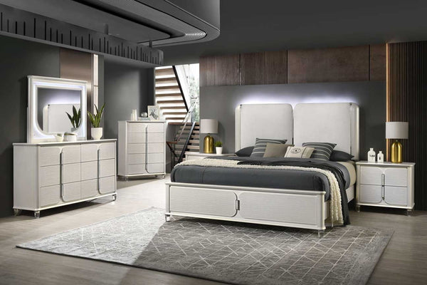 Vivian - Queen Bed - Pearl Silver<h4><b>Vivian - Queen Led Headboard - Pearl Silver</b></h4> <table width="100%"><colgroup><col style="width: 30%"> <col style="width: 70%"> </colgroup> <tbody> <tr> <td>Dimensions</td> <td> 86.97"L x 63.98"D x 62.00"H</td>