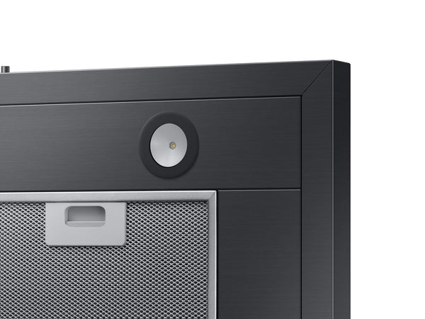 30" Wall Mount Hood in Black Stainless Steel
