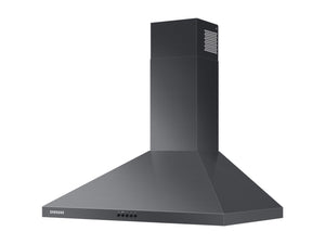 30" Wall Mount Hood in Black Stainless Steel