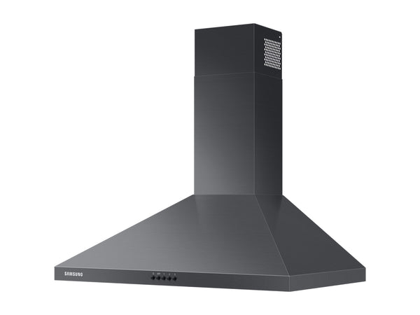 30" Wall Mount Hood in Black Stainless Steel