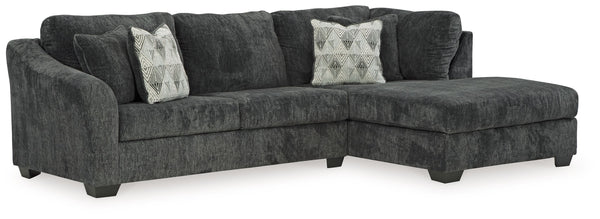 Biddeford - Sofá Seccional de 2 Piezas con Chaise de Esquina RAF - Ébano