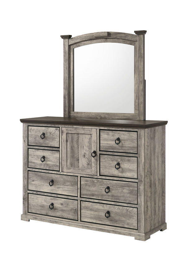 Immerse yourself in the rustic charm of this exquisite bedroom collection, where timeless design meets sophisticated craftsmanship. The set exudes a warm, weathered aesthetic that effortlessly complements any home decor, bringing an air of tranquil elegan