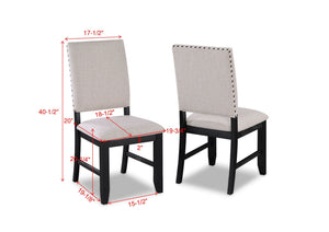 Regent - 6 Piece Dining Room Set - Charcoal Black