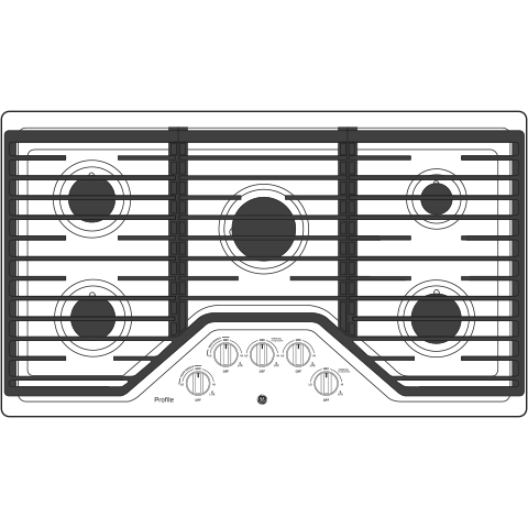 GE Profile™ 36" Built-In Gas Cooktop