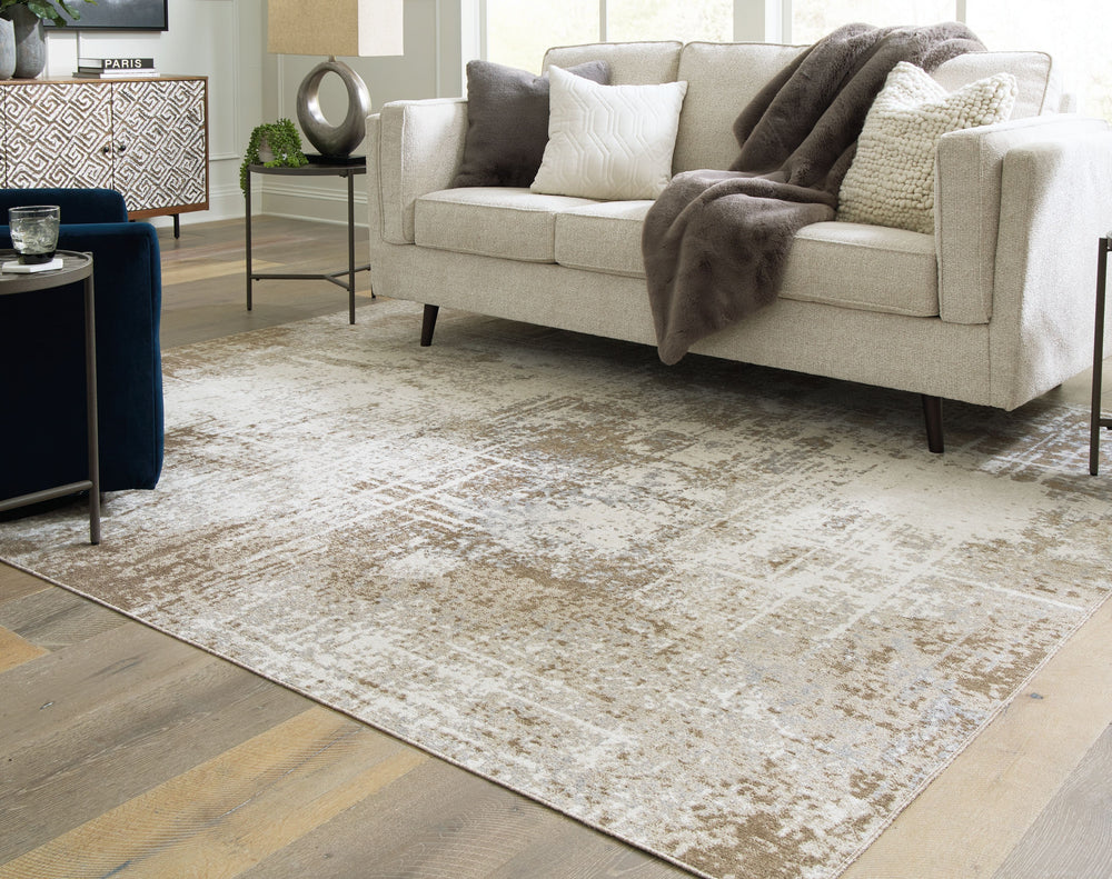 This abstract rug provides a casual, inviting feel with intentional style. Perfect for a modern living room, dining room or bedroom space, it offers practicality thanks to its machine-washable convenience.<br/><br/><b>Product Features</b><ul><li>Made of p