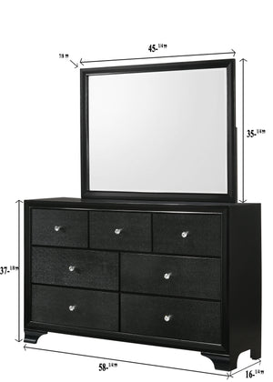 Micah - Full 4 Piece Bedroom Set - Black