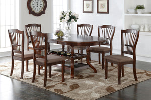  complete with an oval dining table and six side chairs