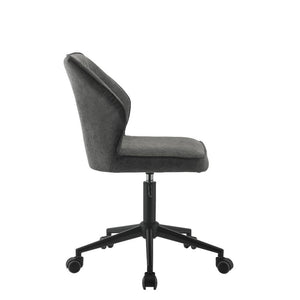  Armless Office Chair w/Swivel (360 Degrees) â€¢ Adjustable Height () â€¢ Padded SEAT & BACK: PU () â€¢ â€¢ Solid Backrest () â€¢ Armless â€¢ Inner Frame: Wood