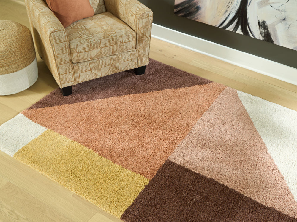 We think you-'ll love this rug as much as we do. A beautiful way to define your space, its gorgeous geometric design in nicely neutral tones infuses a modern sensibility that simply suits your style. And how about that plush woven shag pile that feels oh-