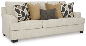 Embrace effortless elegance with this sofa. Its clean lines and curved details are right at home in contemporary settings. Stressed about styling? The neutral hue easily pairs with your existing color palette. From lounging alone to socializing with guest