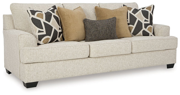 Embrace effortless elegance with this sofa. Its clean lines and curved details are right at home in contemporary settings. Stressed about styling? The neutral hue easily pairs with your existing color palette. From lounging alone to socializing with guest