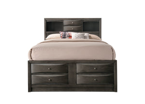 Emily - King 4 Piece Bedroom Set - Gray