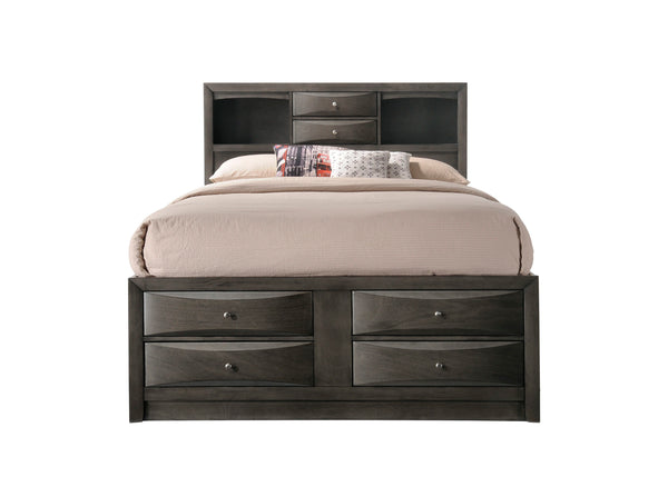 Emily - King 4 Piece Bedroom Set - Gray