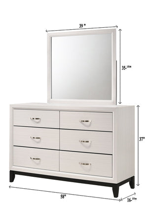 Akerson - King 5 Piece Bedroom Set - White