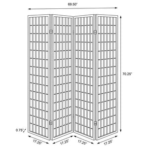 Roberto - 4-Panel Room Divider Folding Shoji Screen - Dark Gray