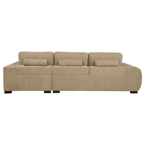 Octavia - Upholstered Sectional Chaise Sofa - Camel