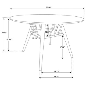 Everton - Round Wood Dining Table - Dark Walnut