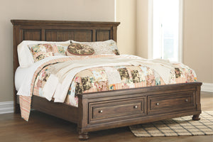 A fresh, new take on traditional style. This California king panel bed meets todayâ€™s design tastes with beauty and grace. Tobacco brown finish allows the natural grain of the acacia veneers to show through in an organic way. Aged brass-tone knobs dress 