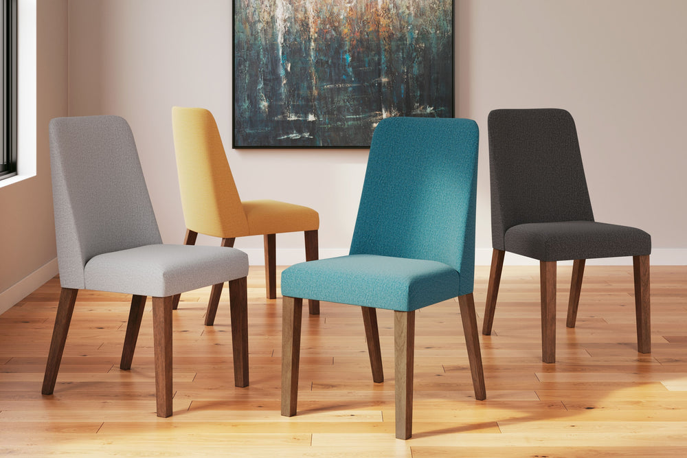 A refreshed take on retro aesthetics. This side chair adds an air of playful simplicity to your dining space, capturing the architectural language of mid-century stylings. The seat invites the eye with a soft-edged silhouette and mustard yellow cushion. A