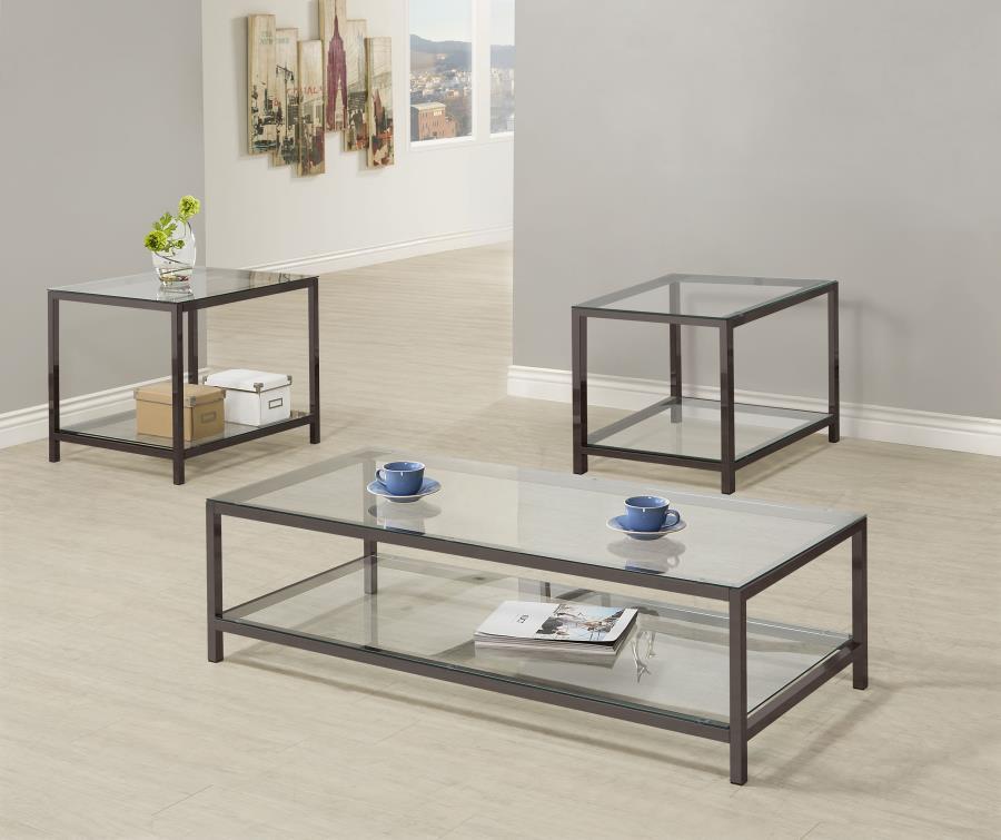 Trini - 3 Piece Coffee And End Table Set - Black