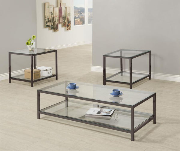 Trini - 3 Piece Coffee And End Table Set - Black