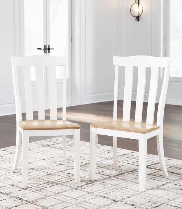 Ashbryn - White / Natural - 10 Pc. - Dining Table