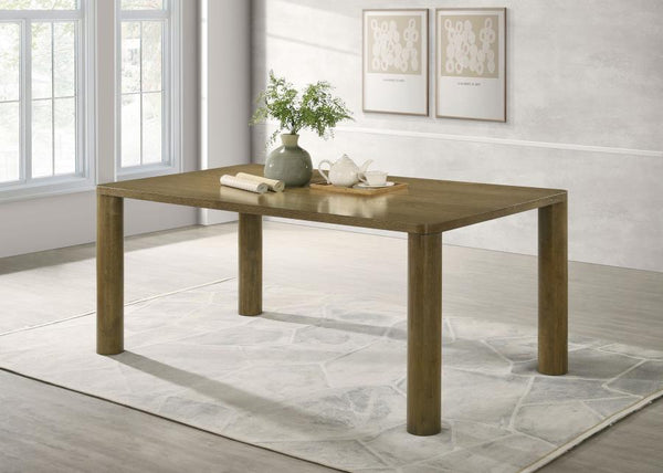  perfect for savoring meals with friends and family. A brown finish over oak veneer brings invitin