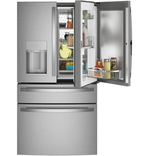 GE Profile™ 22.4 Cu. Ft. Smart Counter-Depth Fingerprint Resistant 4-Door French-Door Refrigerator with Door In Door