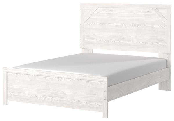  clean and casually modern. This queen panel bedâ€™s wispy whitewash finish sets the tone for your calming sanctuary. Framed elements and cross-brace accents add dimension and authenticity to the bedâ€™s simply stunning profile. <h4><b>Gerridan - Whi