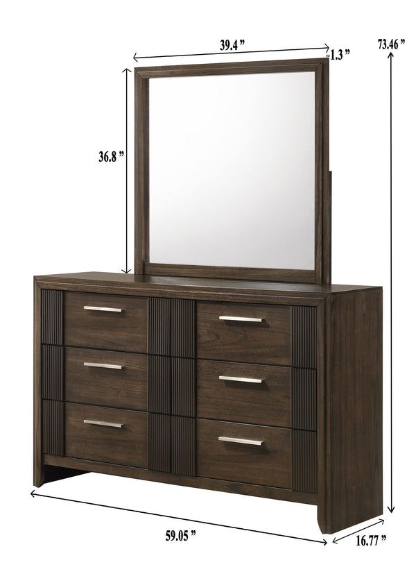 Carlton - King 4 Piece Bedroom Set - Brown
