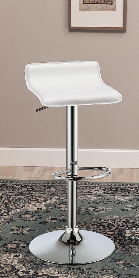  this adjustable barstool is a sleek upgrade. Beautiful at a kitchen island or home bar