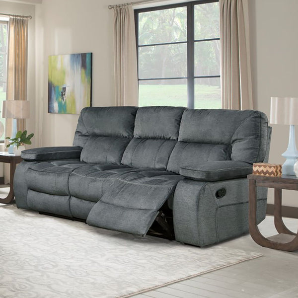 Chapman - Manual Glider Reclining Sofa And 2 Recliners - Dark Gray