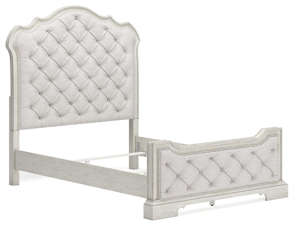 Arlendyne - Antique White - Queen Upholstered Bed