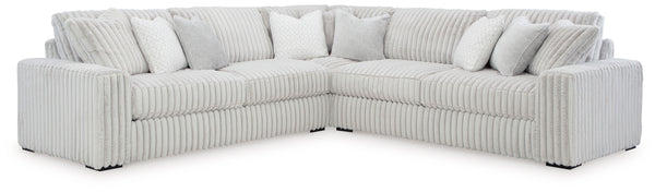 Donâ€™t want to sacrifice standout style for majorly cozy seating? This sectional pairs bold character with sink-in comfort. Its retro-cool jumbo cord over feather-blend cushions creates a luxuriously soft lounging experience. With this sectional