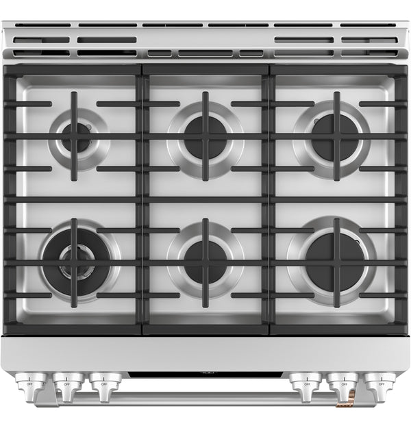 Café™ 30" Smart Slide-In, Front-Control, Gas Range with Convection Oven