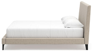 Cielden - Soft Gray - King Upholstered Bed with Roll Slats