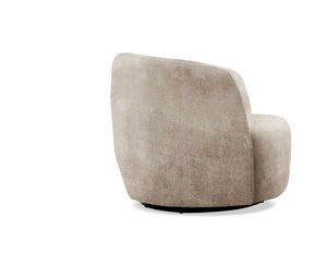 Carina - Swivel Barrel Chair - Miami Mink