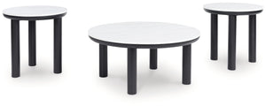 Xandrum - Occasional Table Set (Set of 3) - Black / White