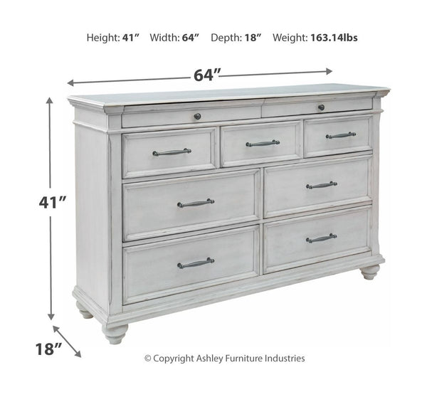 Kanwyn - Whitewash - 5 Pc. - Dresser