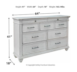 Kanwyn - Whitewash - 5 Pc. - Dresser