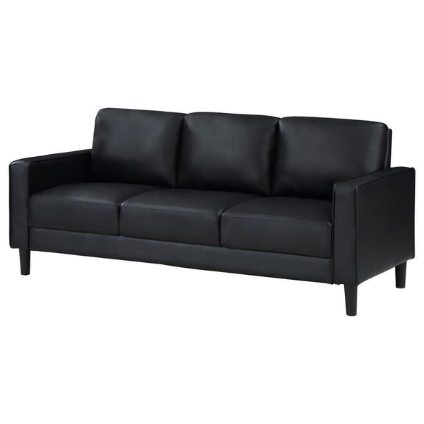 Ruth - Upholstered Track Arm Sofa - Black