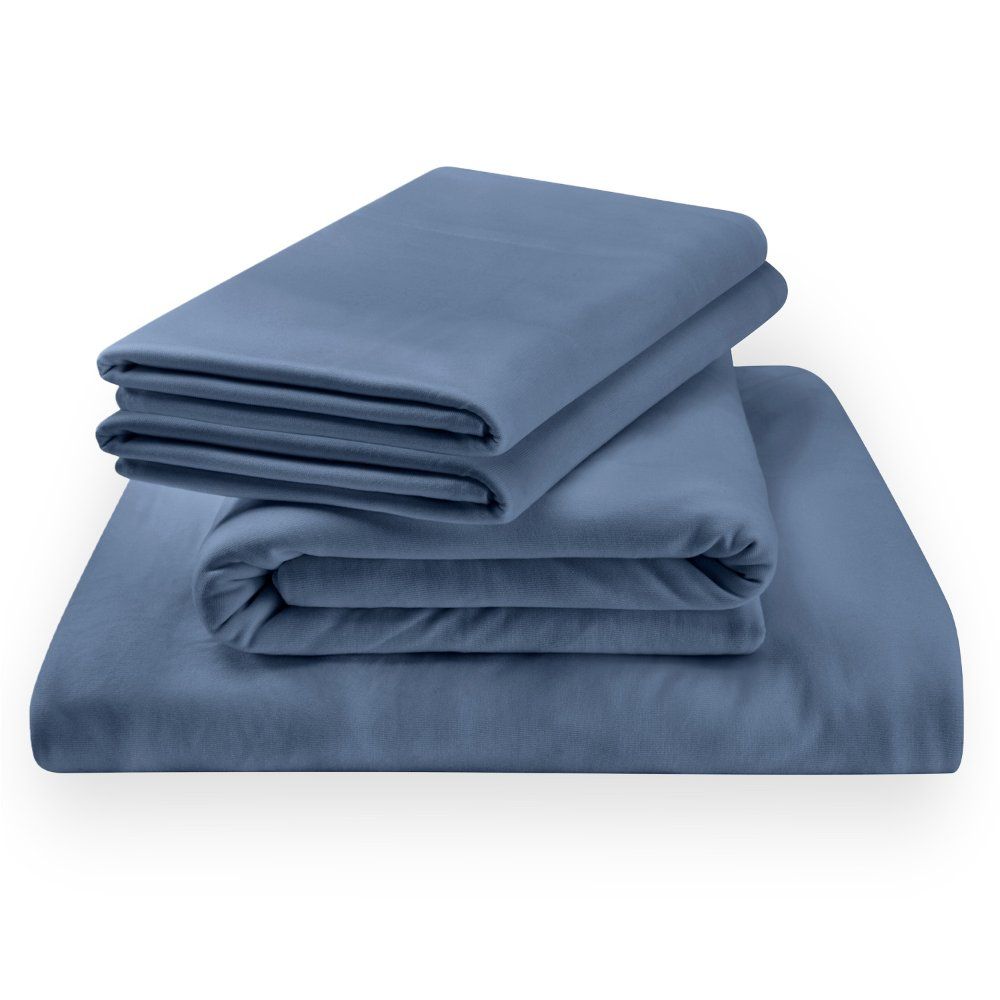 Soft, silky stretch. These 100% rayon from bamboo sheets feature a soft jersey knit with a comfortable stretch and natural moisture-wicking qualities. It all adds up to a silky-smooth feel - and thanks to our unique StayTight bands for a snug, secure fit,