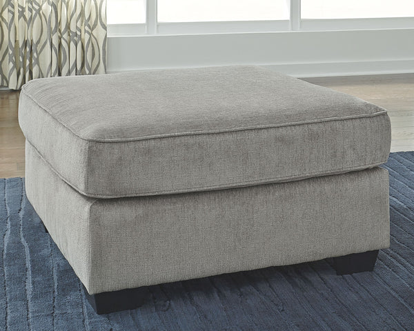  then this oversized accent ottoman is the answer. Its clean-lined profile is beautifully contemporary. The plush chenille fabric and plump cushioning make it so easy to comfortably kick up your heels. And the ottomanâ€™s richly n