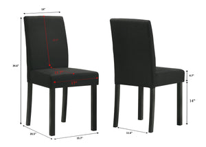 Resia - 5 Piece Dining Room Set - Black
