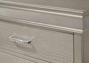 Amalia - Full 5 Piece Bedroom Set - Silver