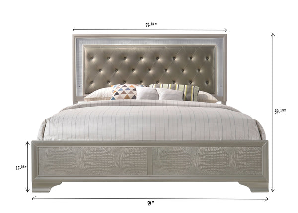 Lyssa - California King 4 Piece Bedroom Set - Champagne