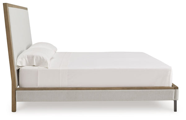 Tomtyn - Light Brown - California King Upholstered Bed